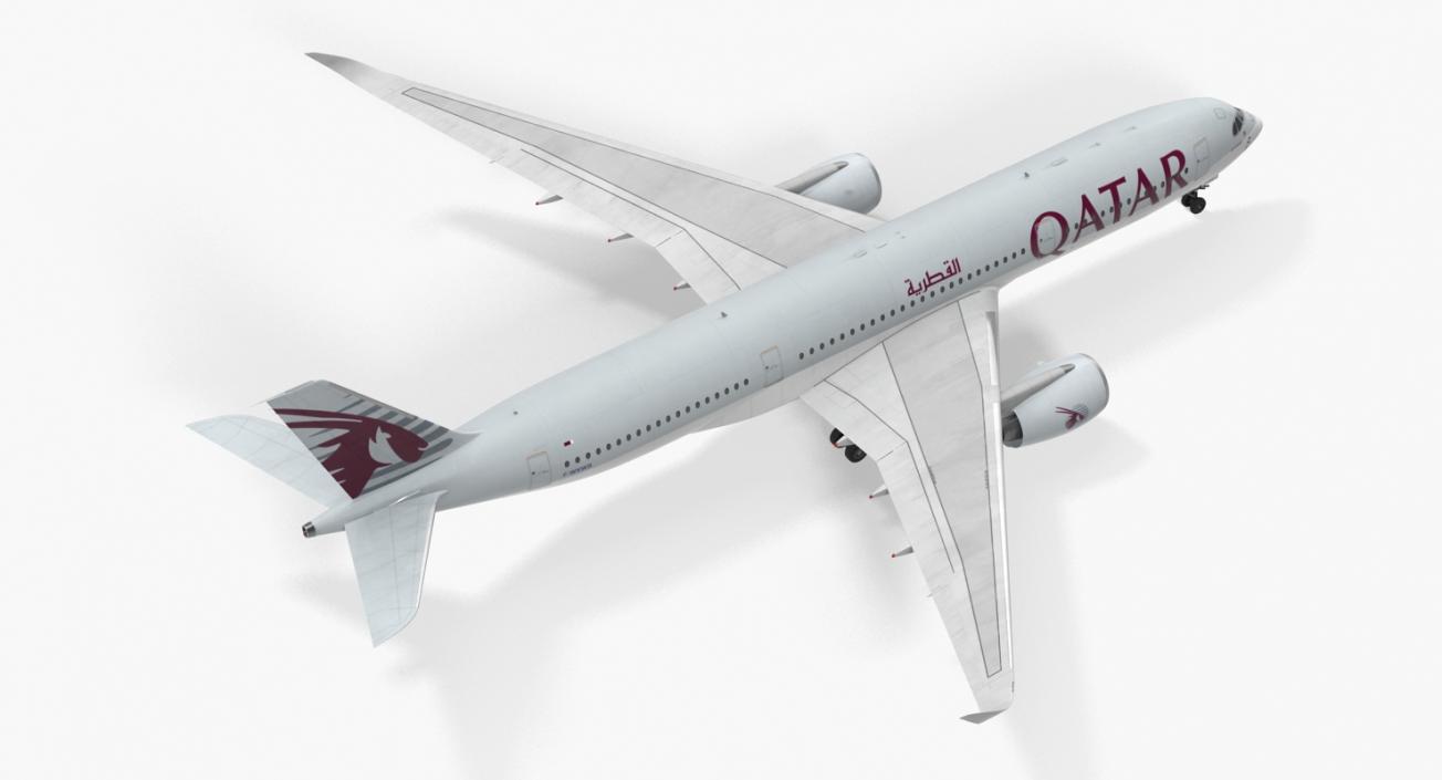 3D Airbus A350-900 Qatar