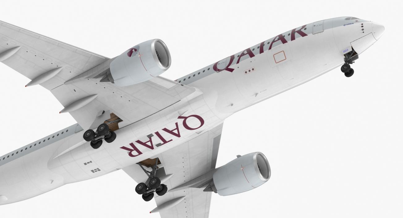 3D Airbus A350-900 Qatar