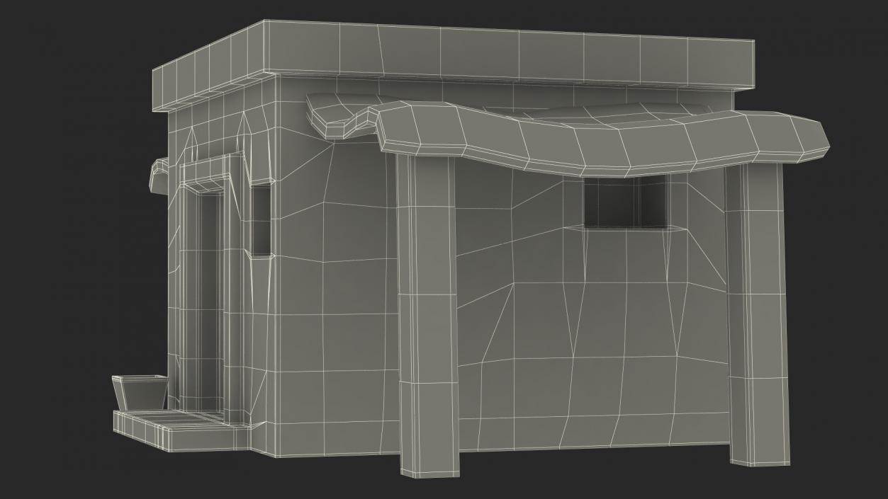 3D Stylized Arabian House with Sheds and Bench model