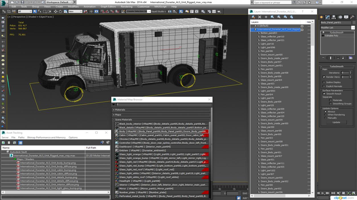 3D International Durastar ALS Unit Rigged model