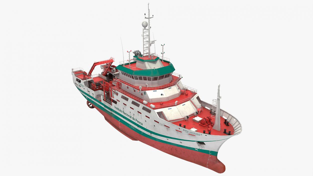 3D INAPESCA Oceanographic Research Vessel model