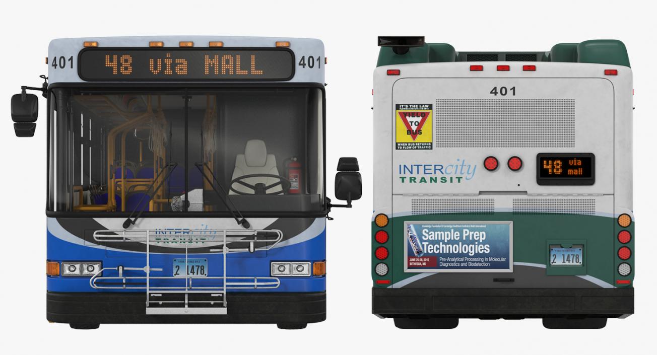 3D Buses Collection 9 model