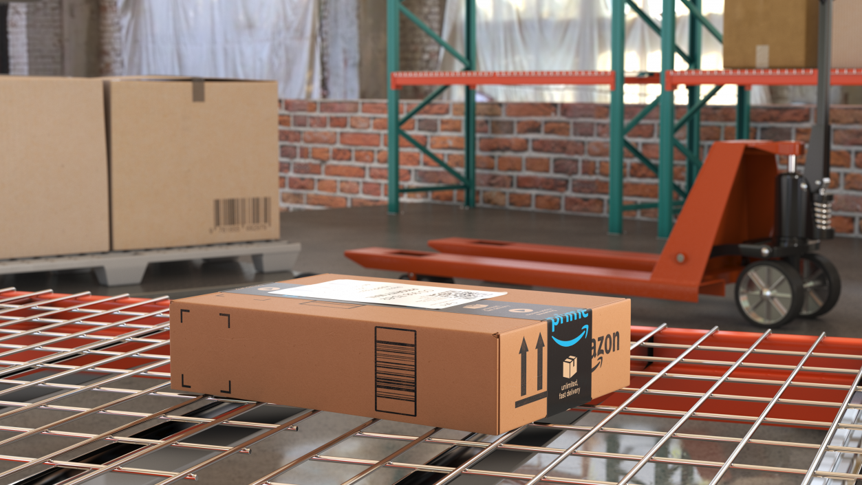 Amazon Parcels Box 26x18x7(1) 3D model