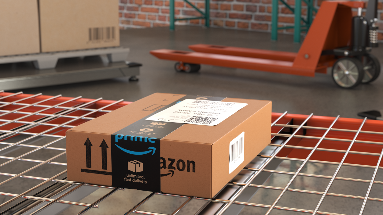 Amazon Parcels Box 26x18x7(1) 3D model