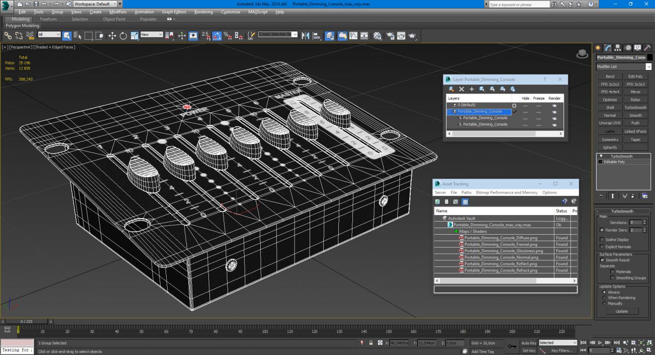 Portable Dimming Console 3D model