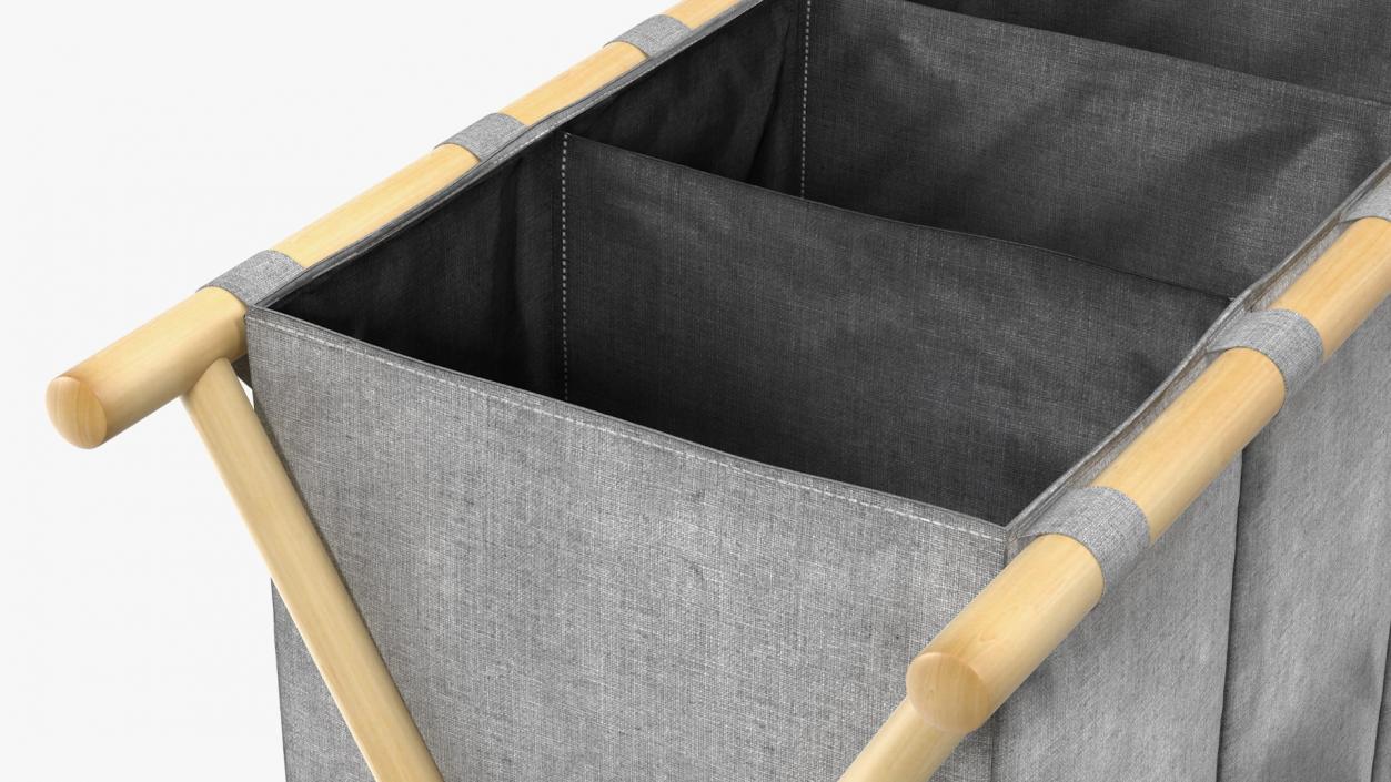 Foldable Laundry Basket Empty 3D model