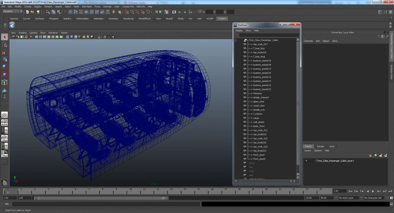 First Class Passenger Cabin 3D