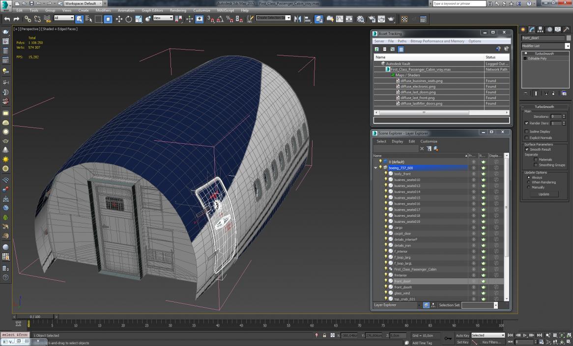 First Class Passenger Cabin 3D