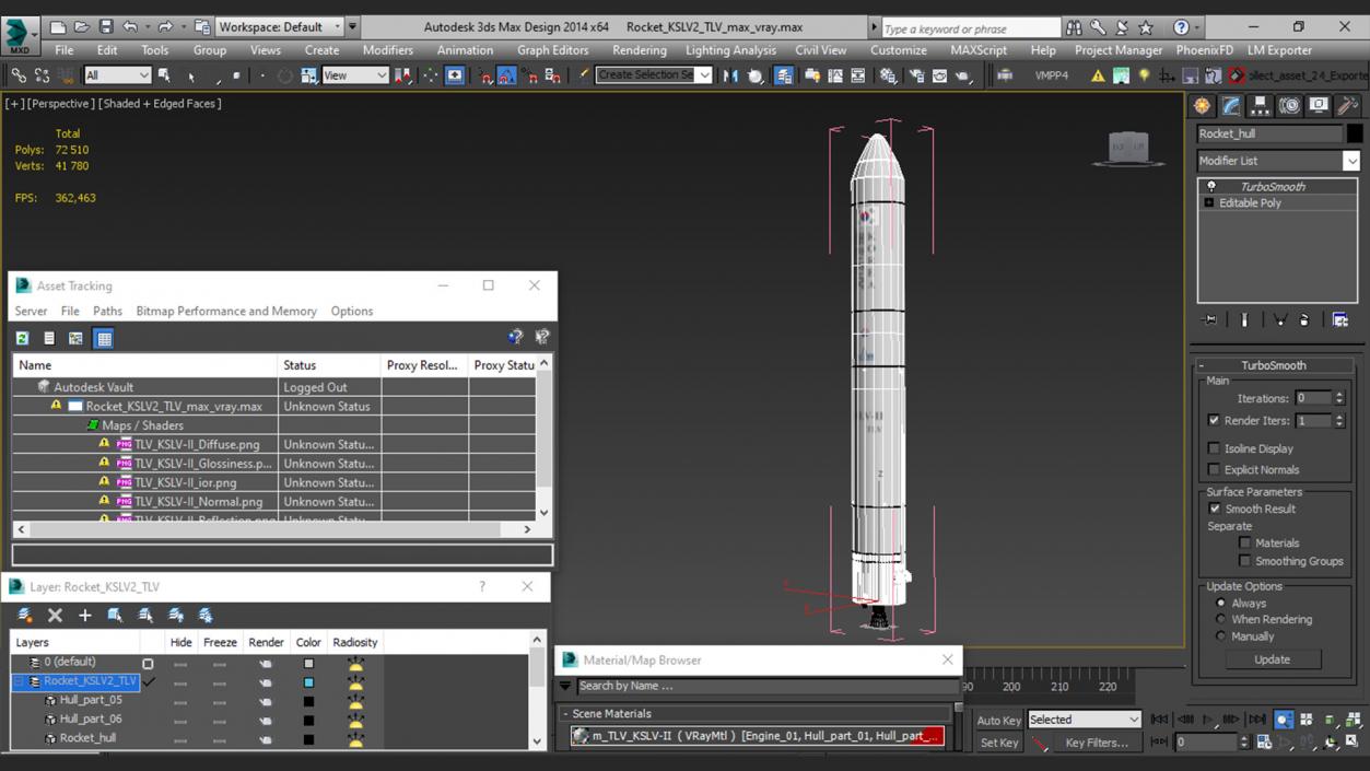 3D Rocket KSLV2 TLV