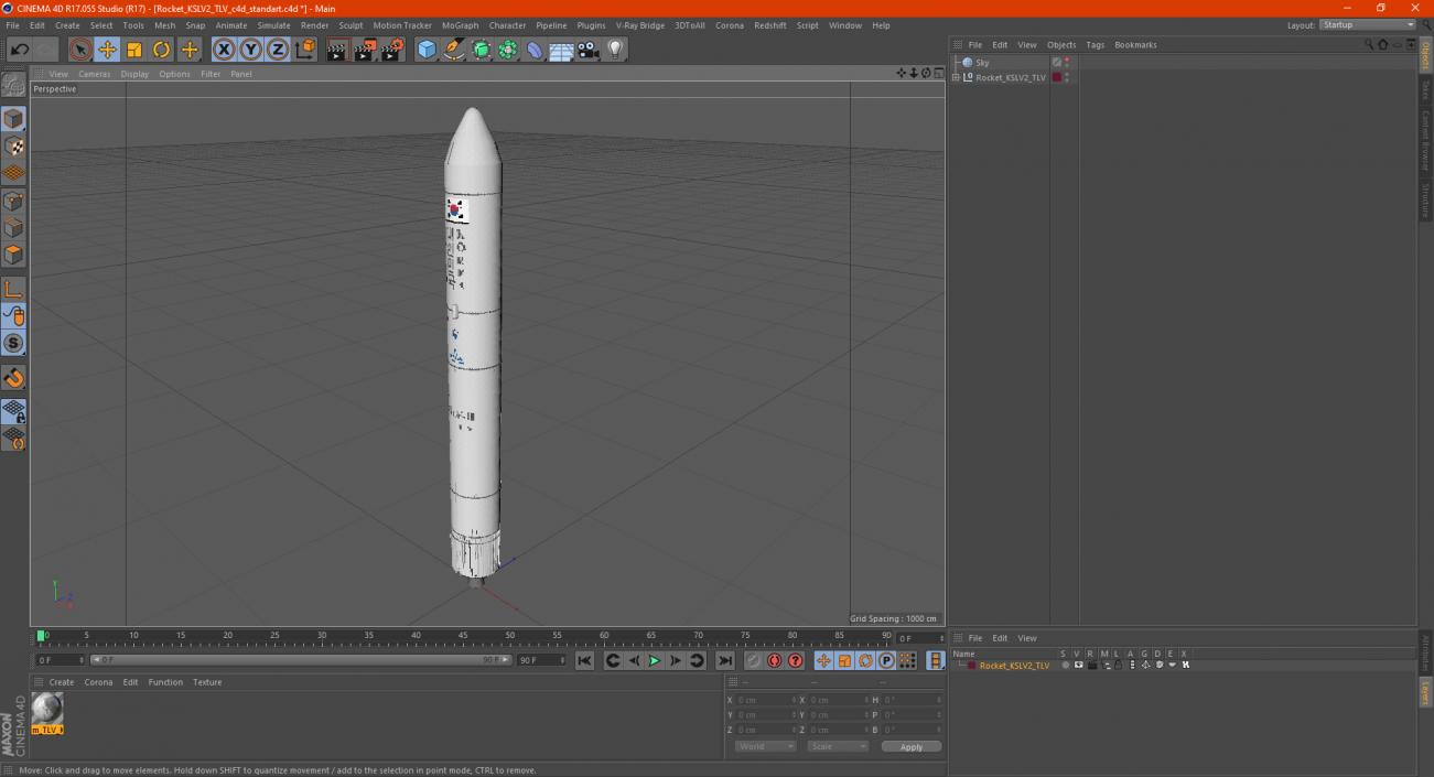 3D Rocket KSLV2 TLV