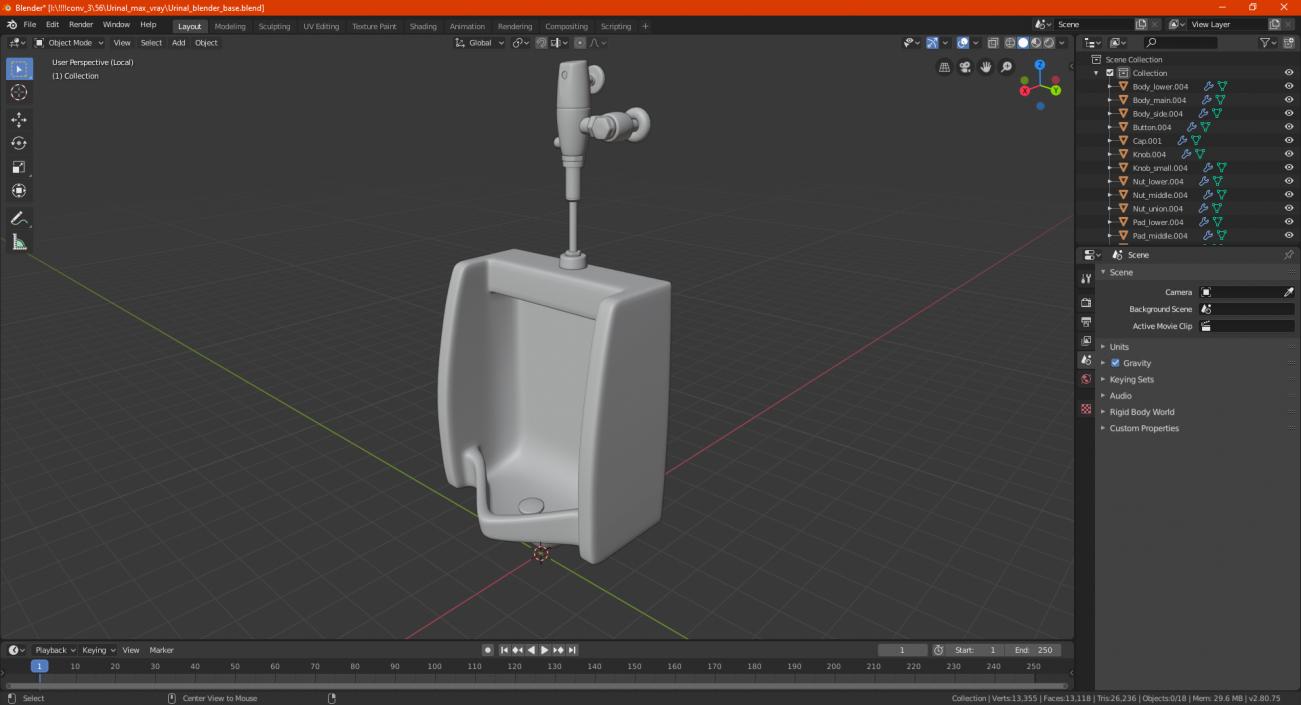 3D model Urinal