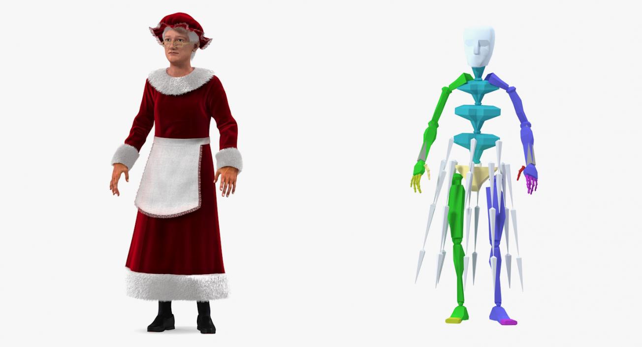 Mr and Mrs Claus Rigged Collection 3D model