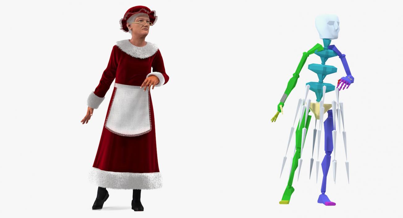 Mr and Mrs Claus Rigged Collection 3D model