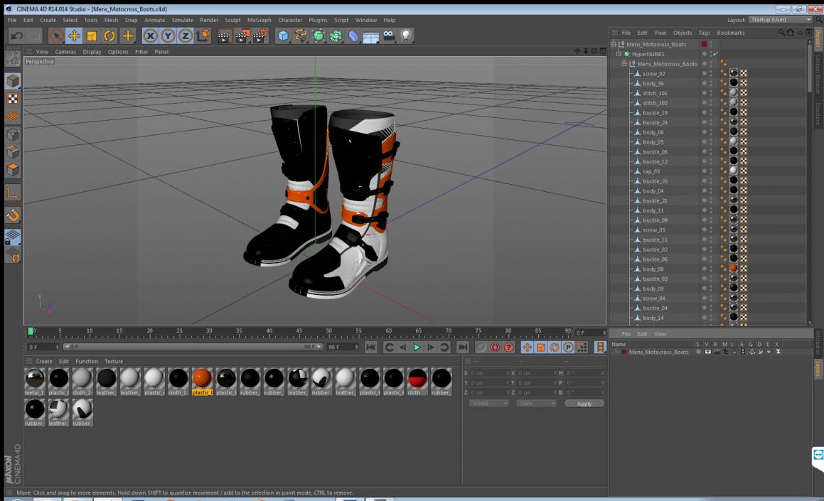 3D model Mens Motocross Boots