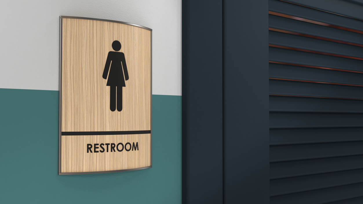 Women Restroom Sign 3D model