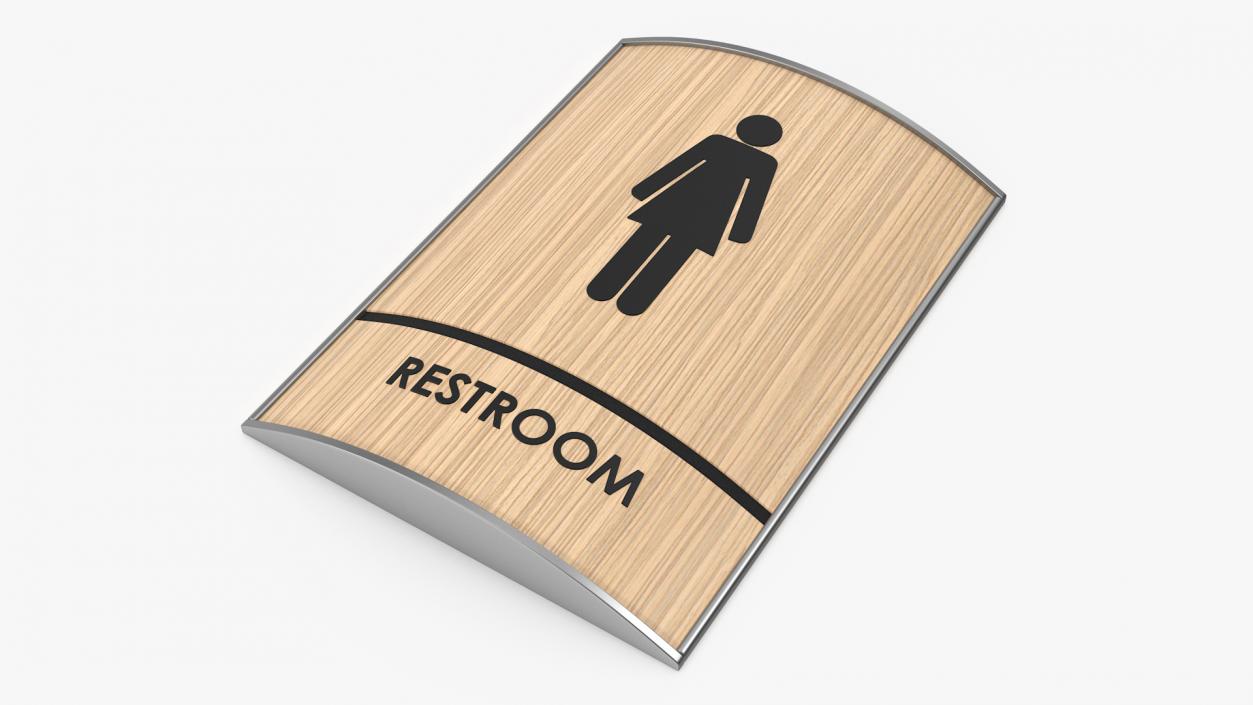 Women Restroom Sign 3D model