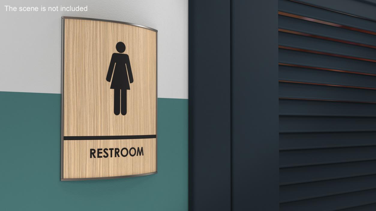 Women Restroom Sign 3D model