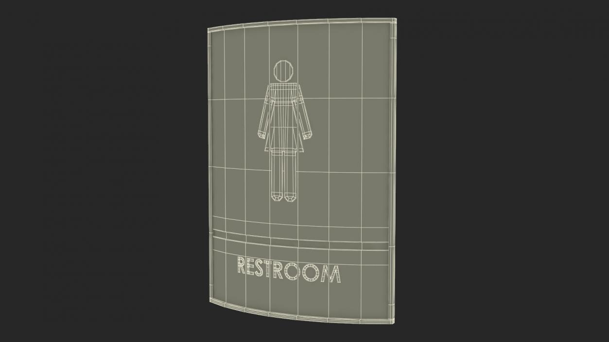 Women Restroom Sign 3D model