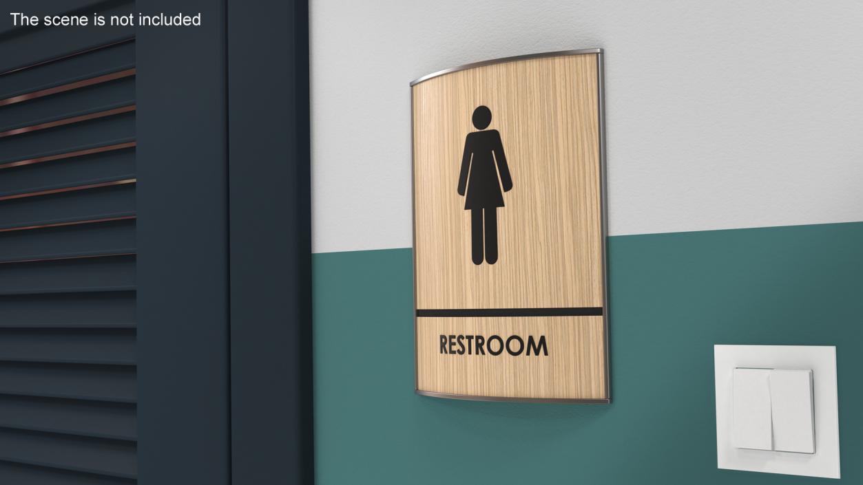 Women Restroom Sign 3D model