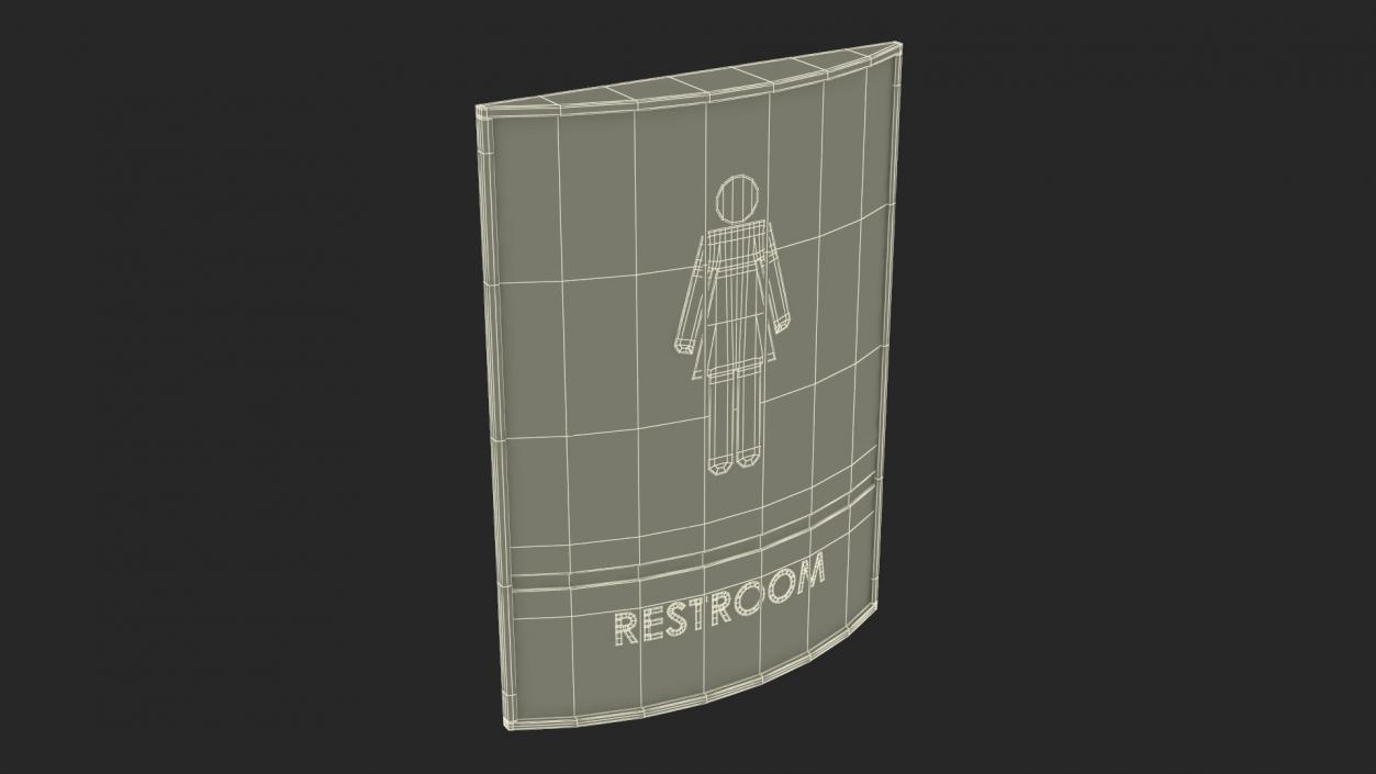 Women Restroom Sign 3D model