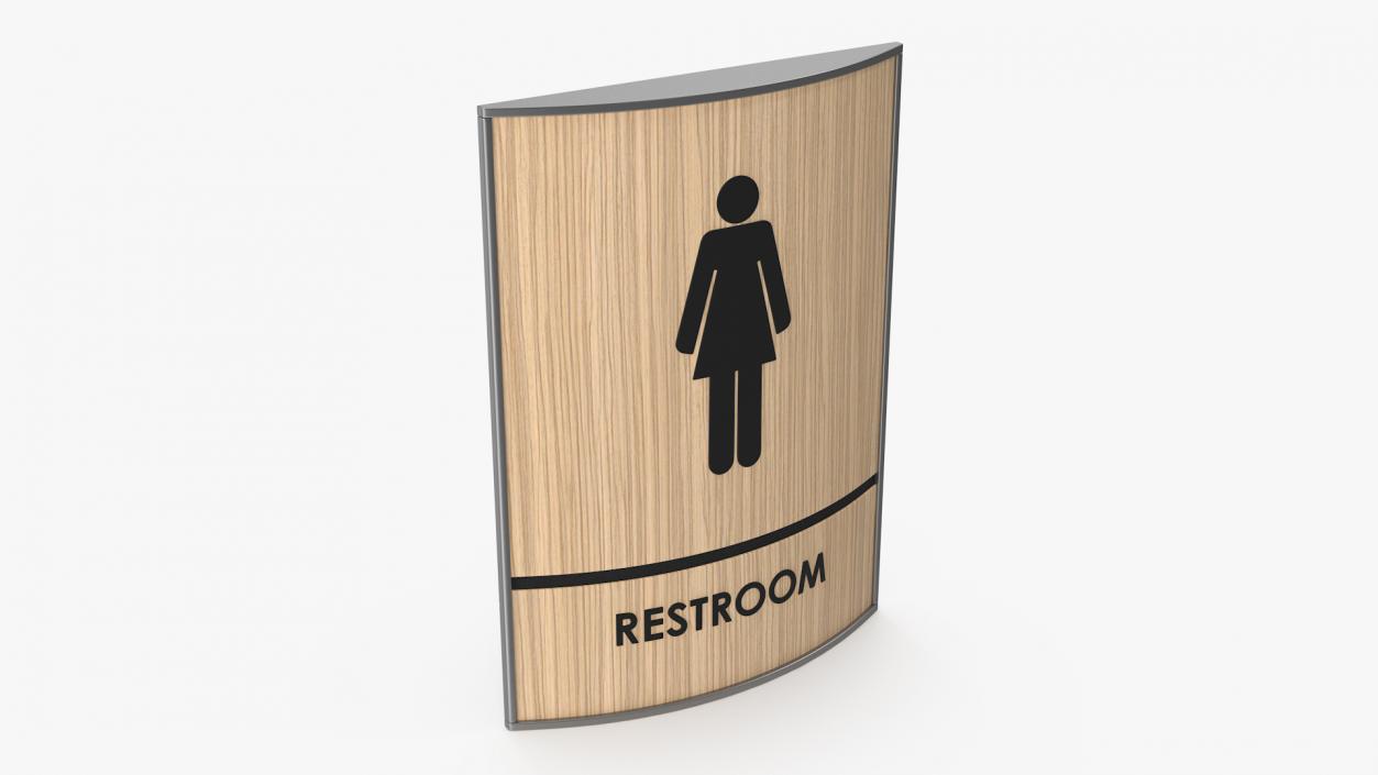 Women Restroom Sign 3D model