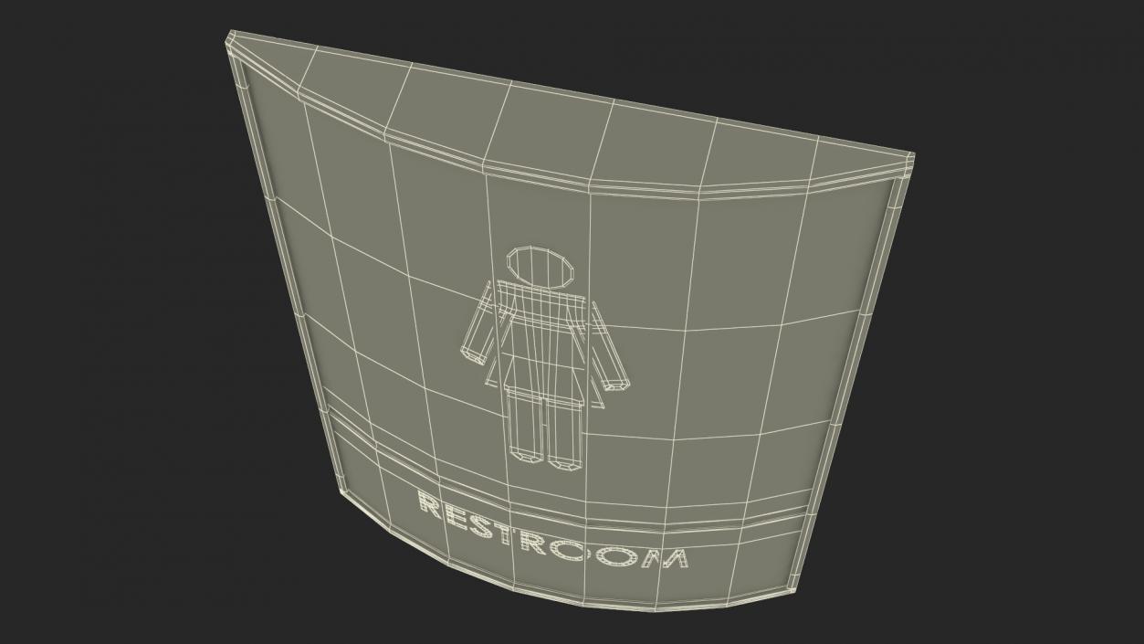 Women Restroom Sign 3D model