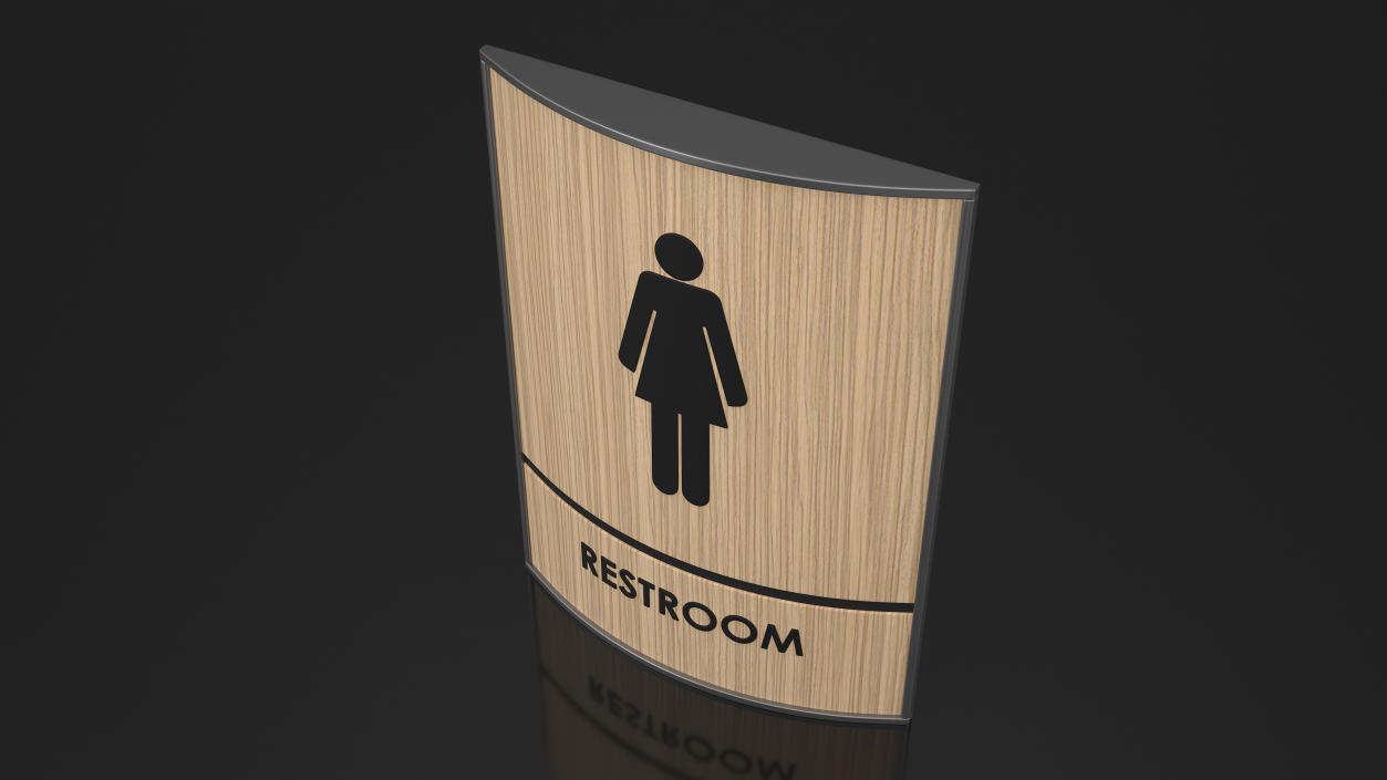 Women Restroom Sign 3D model