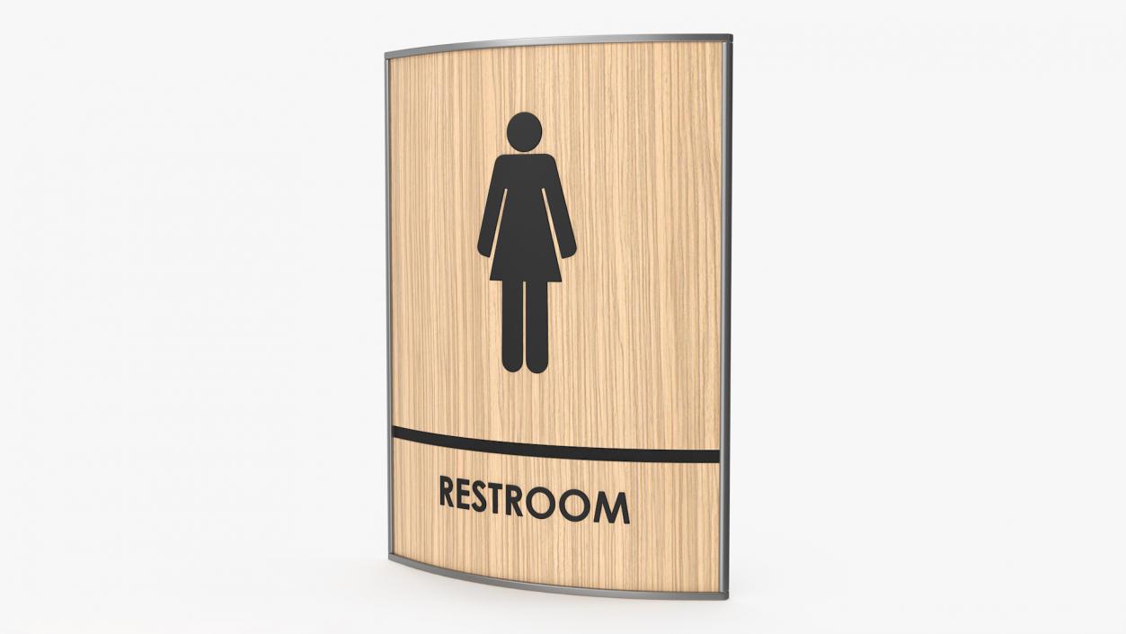 Women Restroom Sign 3D model