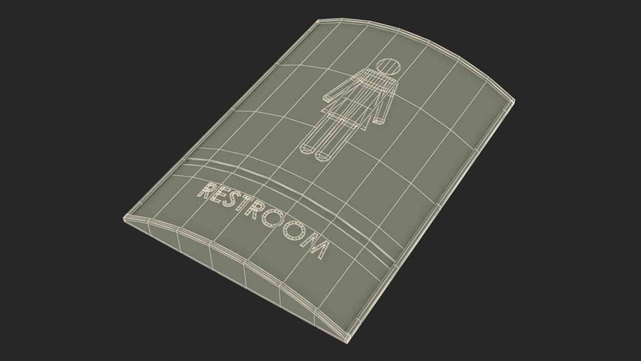 Women Restroom Sign 3D model