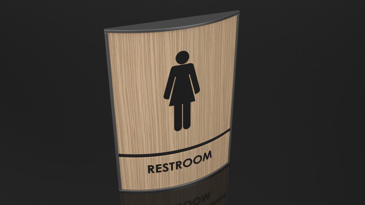 Women Restroom Sign 3D model