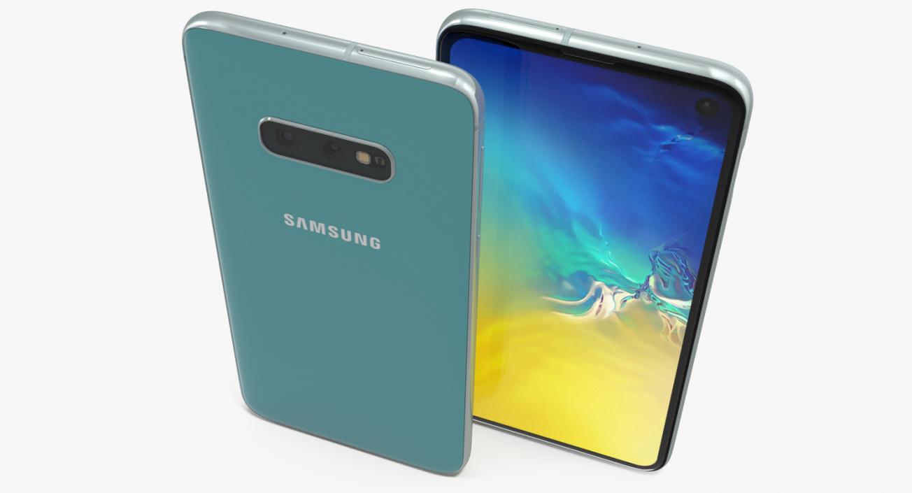 3D model Samsung Galaxy S10E Coral Blue