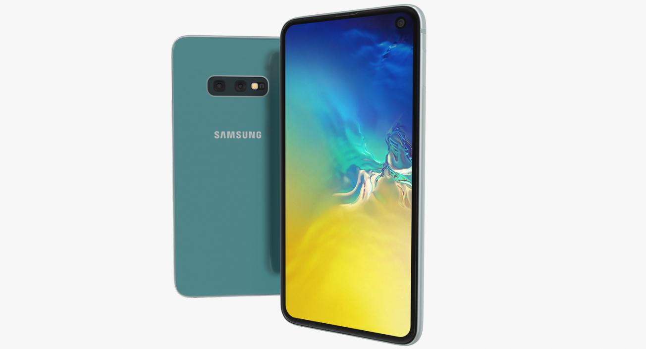 3D model Samsung Galaxy S10E Coral Blue