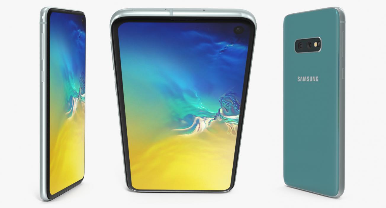 3D model Samsung Galaxy S10E Coral Blue