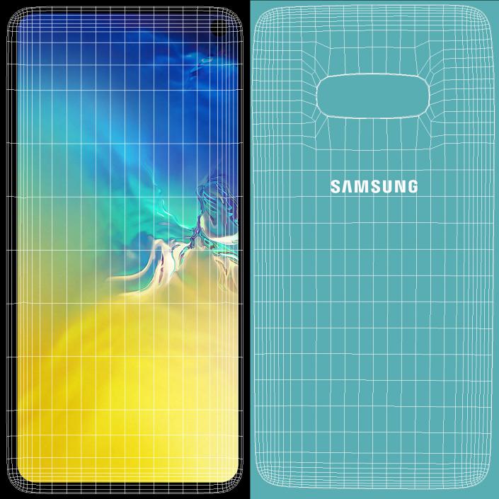 3D model Samsung Galaxy S10E Coral Blue