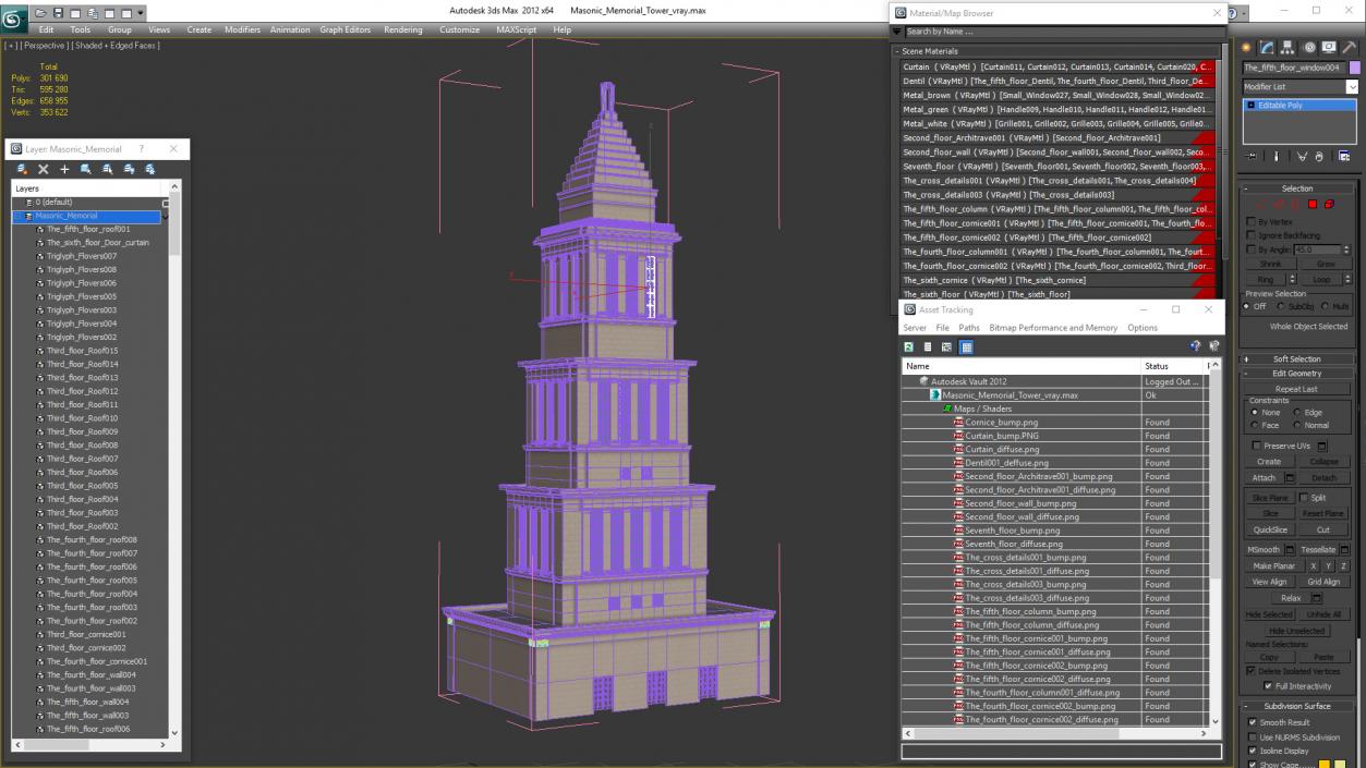 Masonic Memorial Tower 3D