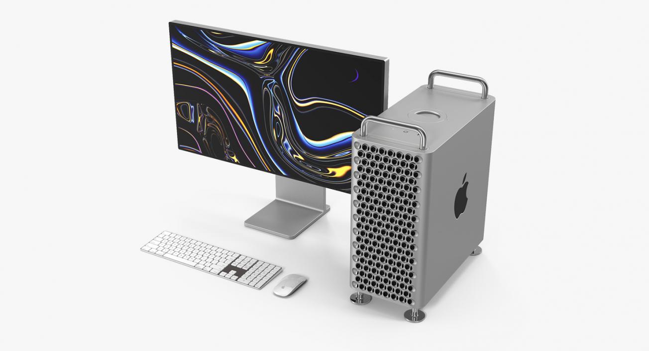 3D Apple Mac Pro Old and New Collection