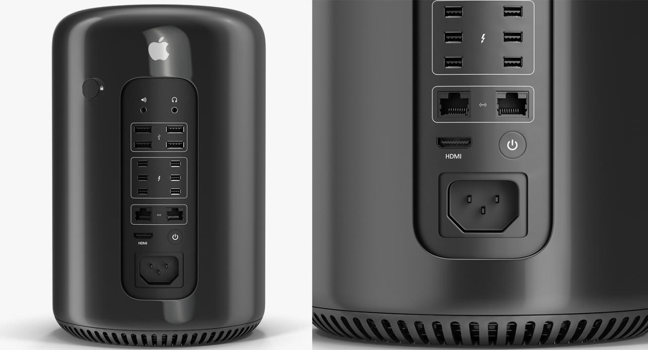 3D Apple Mac Pro Old and New Collection