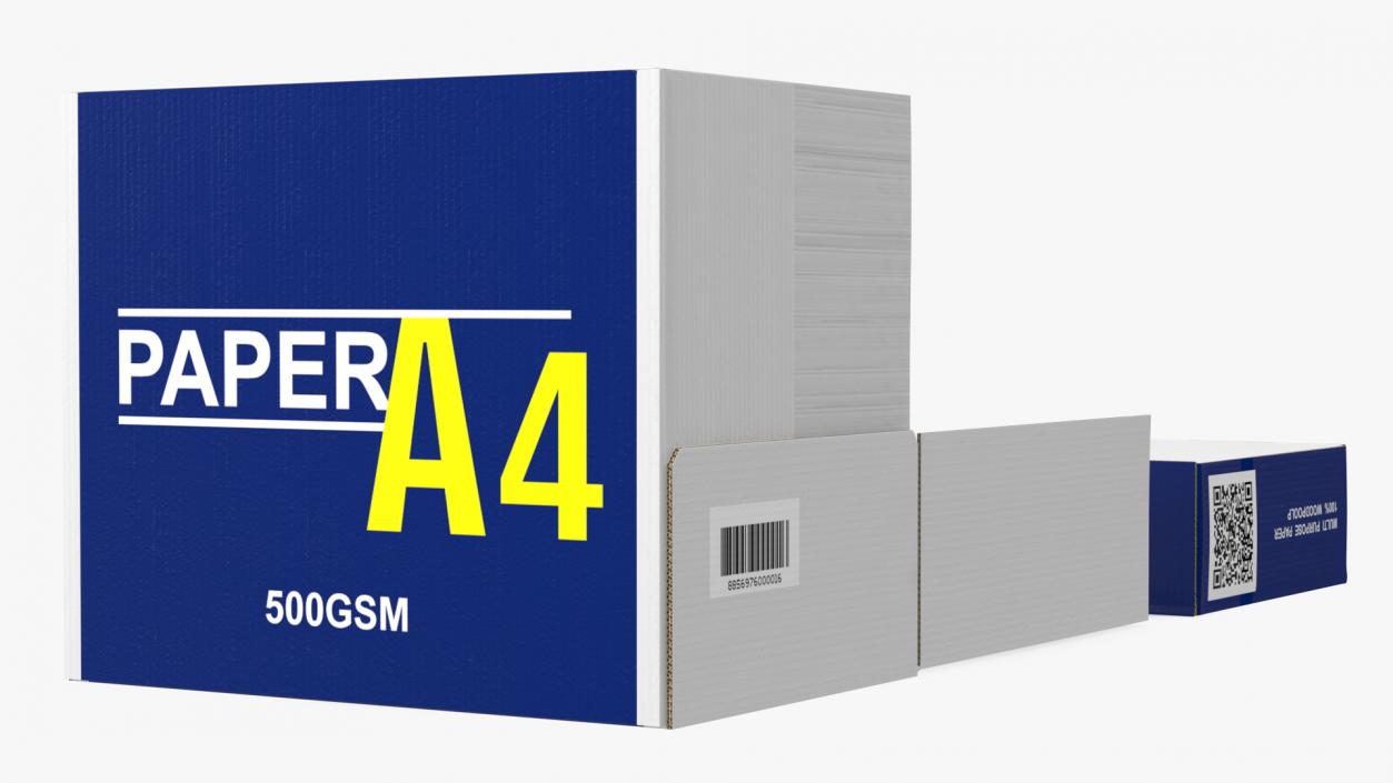 A4 Copier Paper Box Open 3D model