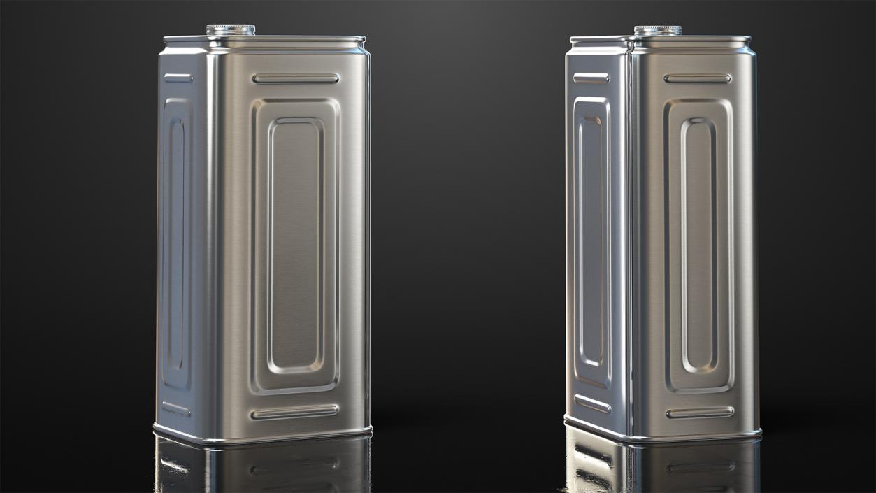 3D Olive Oil Metal Can Set model