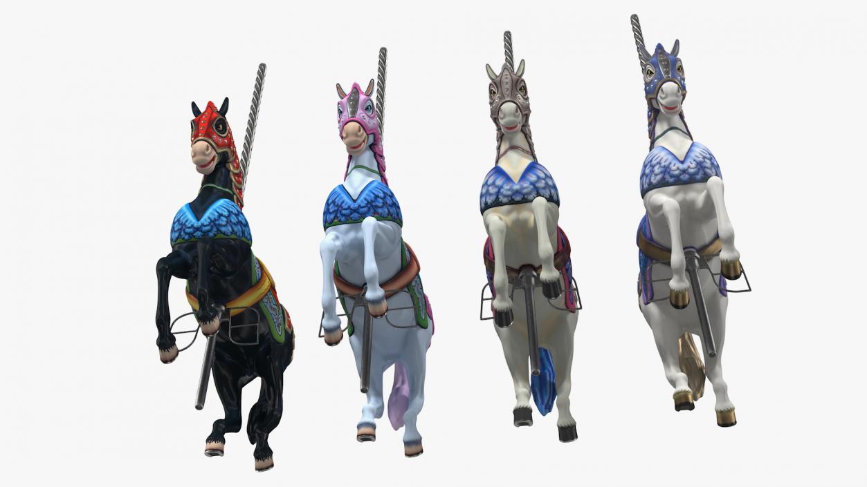 3D Carousel Horse Set model