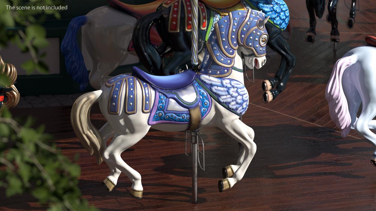 3D Carousel Horse Set model