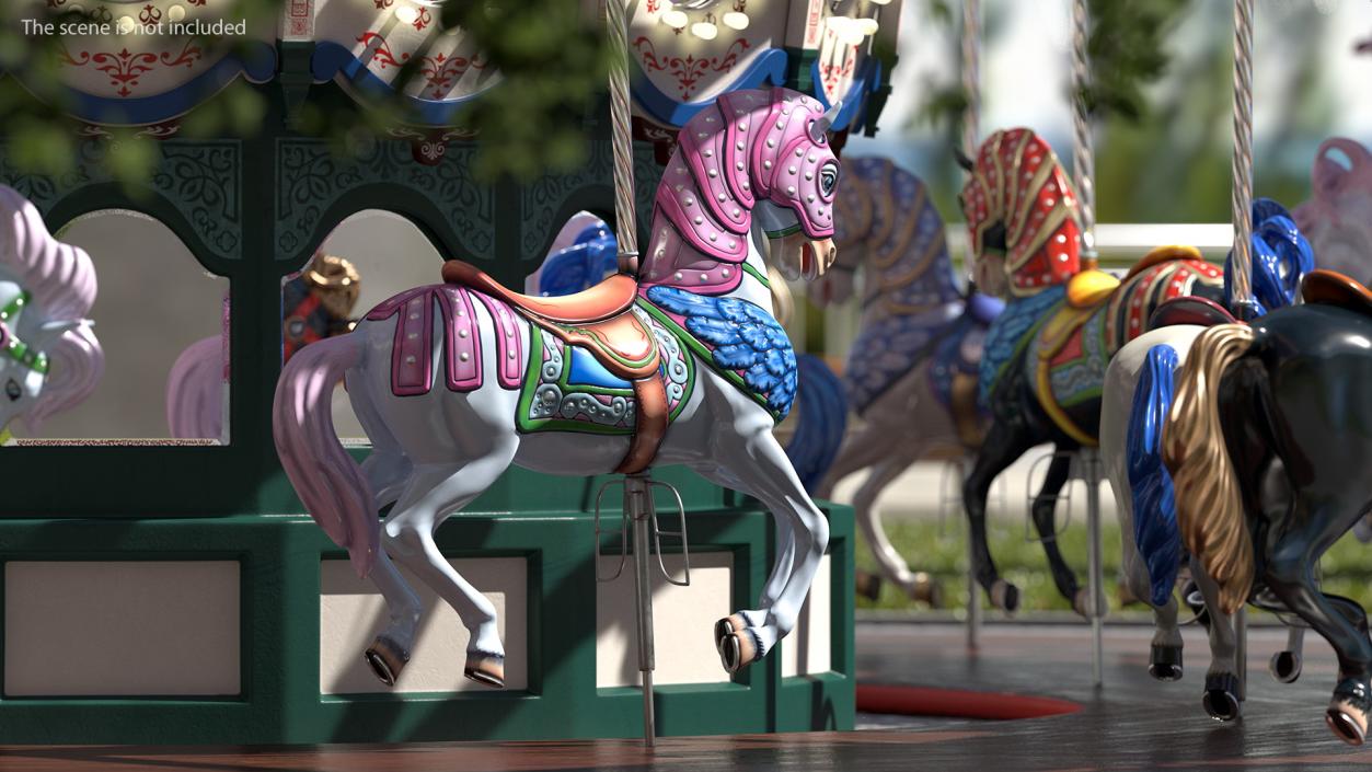 3D Carousel Horse Set model