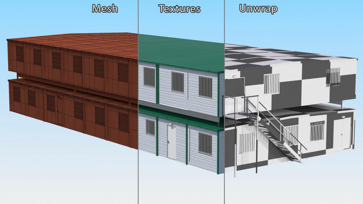 3D Prefabricated Modular Houses Collection 2