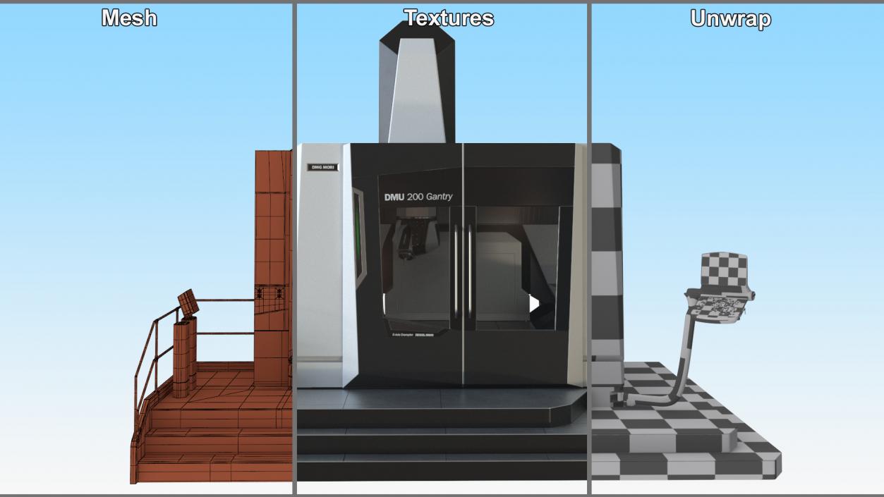 3D DMU 200 Gantry CNC Machine 2 model