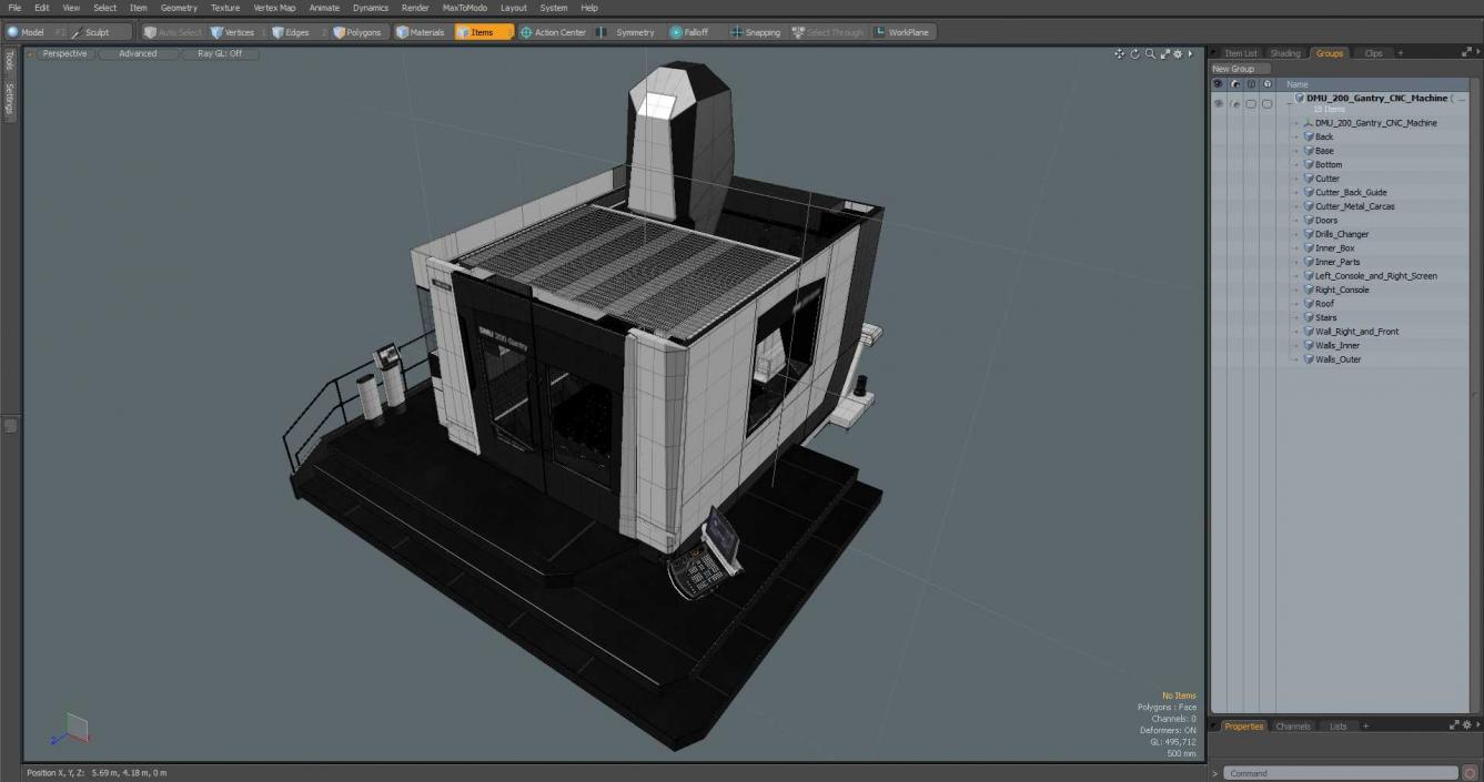 3D DMU 200 Gantry CNC Machine 2 model