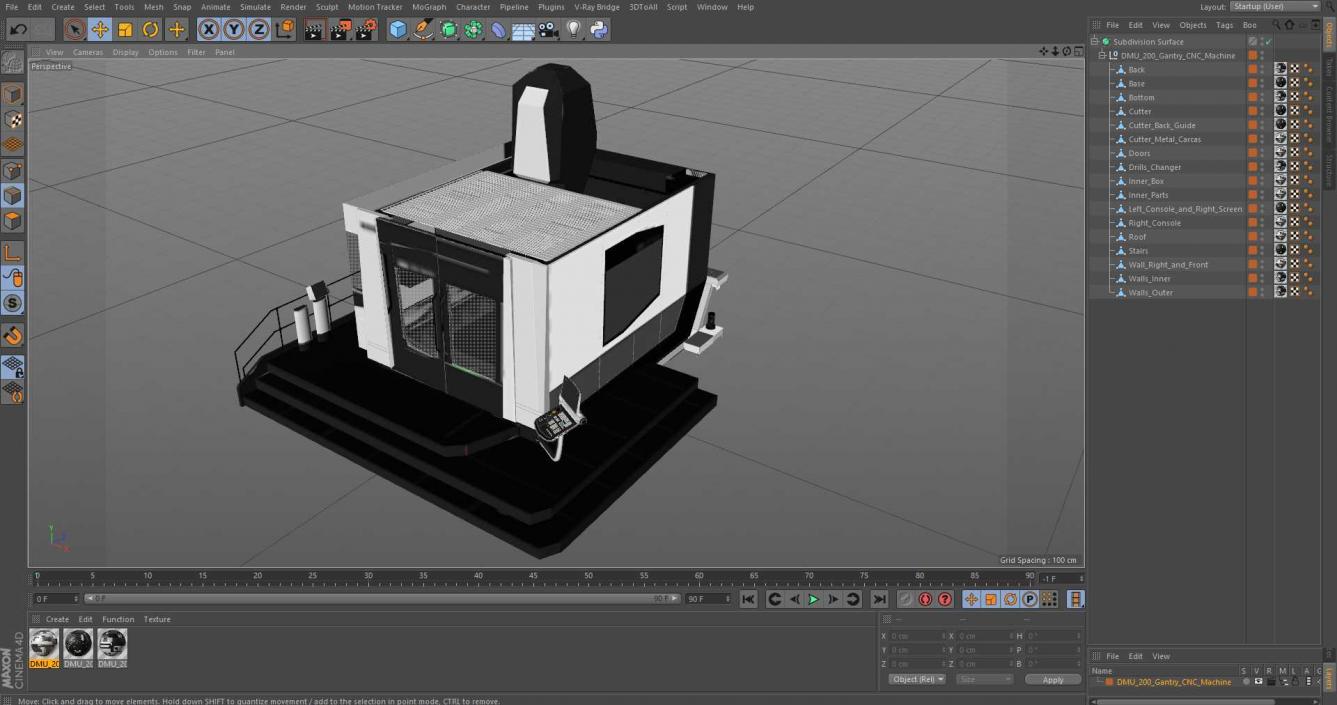 3D DMU 200 Gantry CNC Machine 2 model