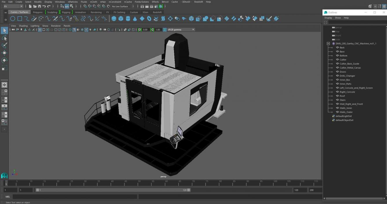 3D DMU 200 Gantry CNC Machine 2 model