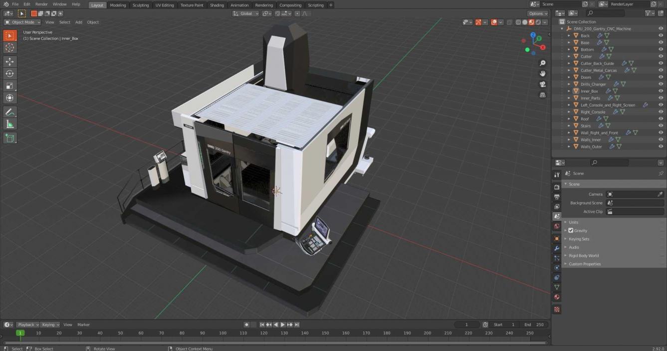 3D DMU 200 Gantry CNC Machine 2 model