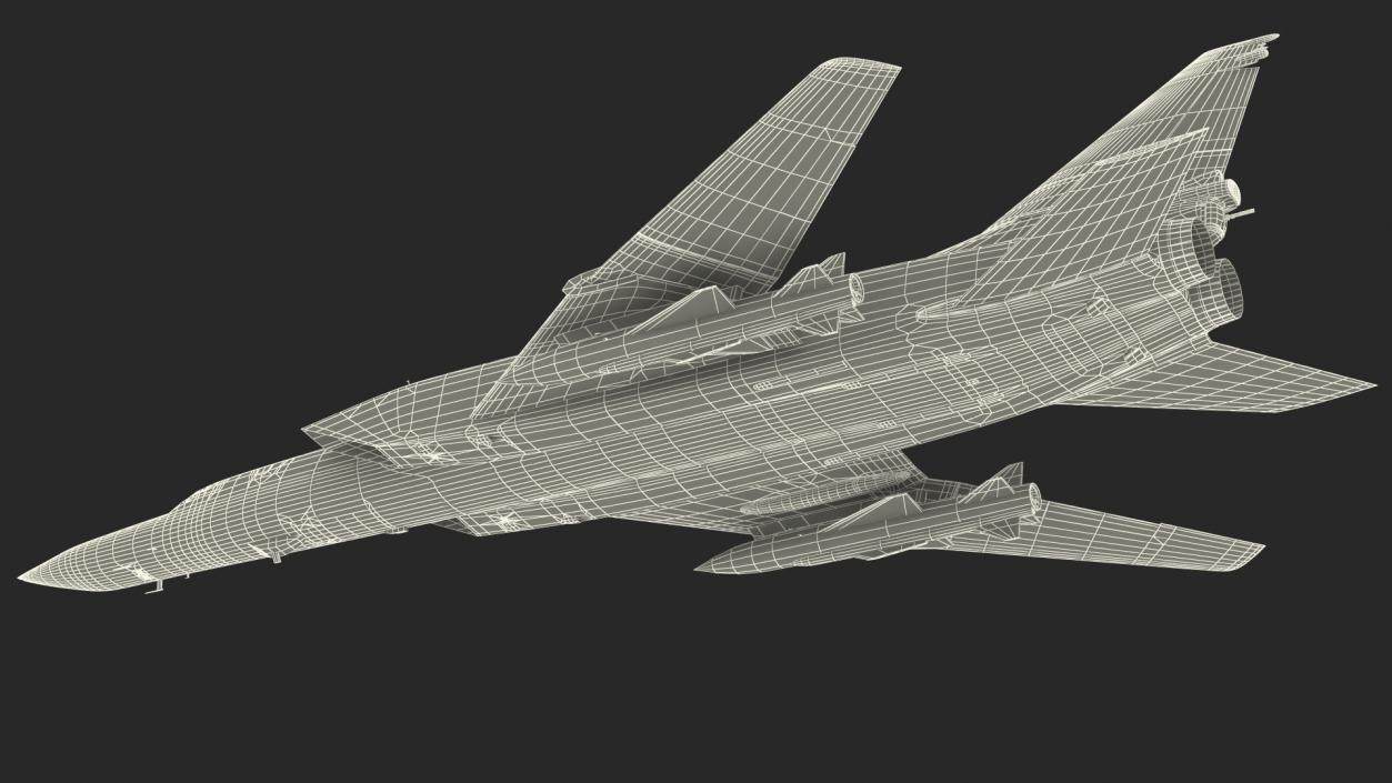 Long Range Missile Carrier Bomber Plane 3D model