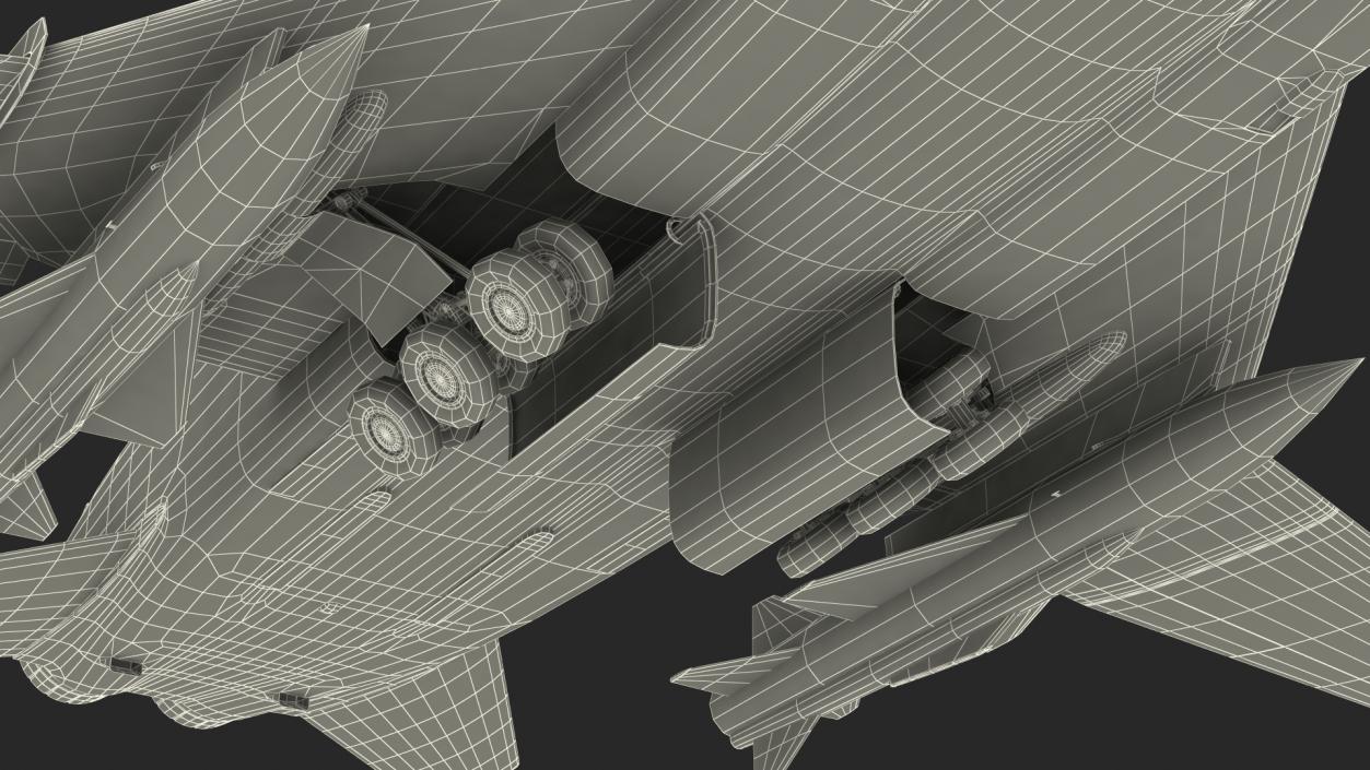 Long Range Missile Carrier Bomber Plane 3D model